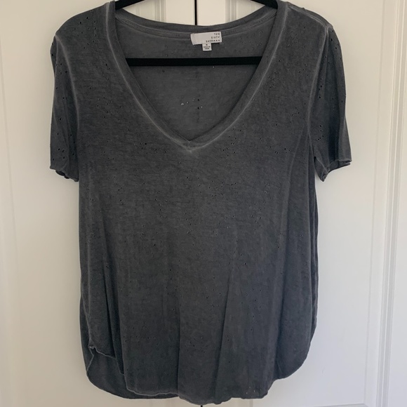 Ten Sixty Sherman Grey Distressed T-shirt - Picture 1 of 4